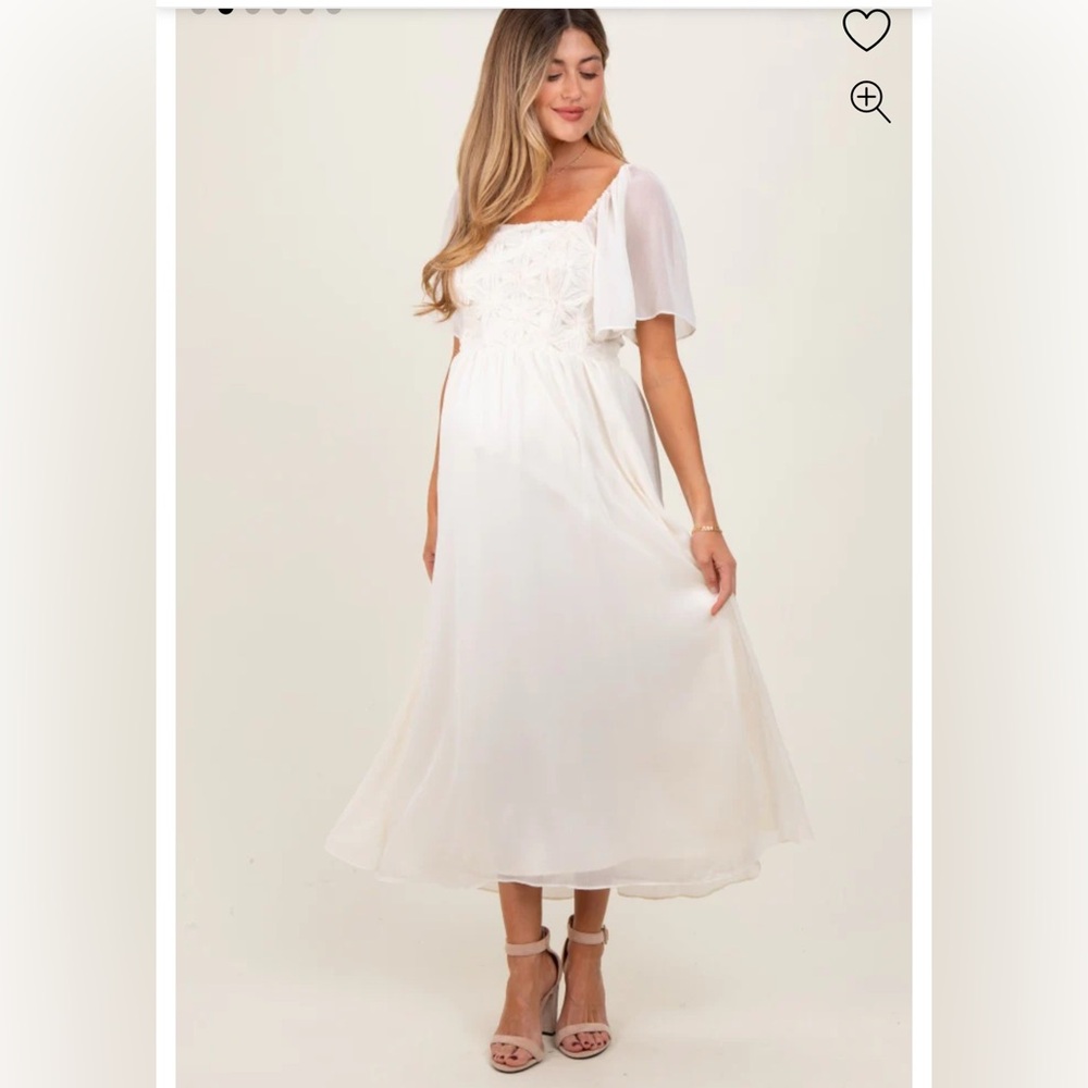 La February White Midi Dress